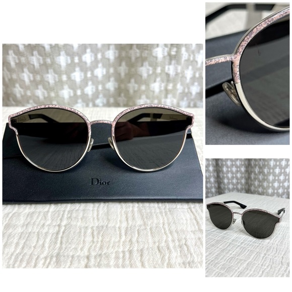 Dior Accessories - CHRISTIAN DIOR Sunglasses Marble Silver w/case NWT